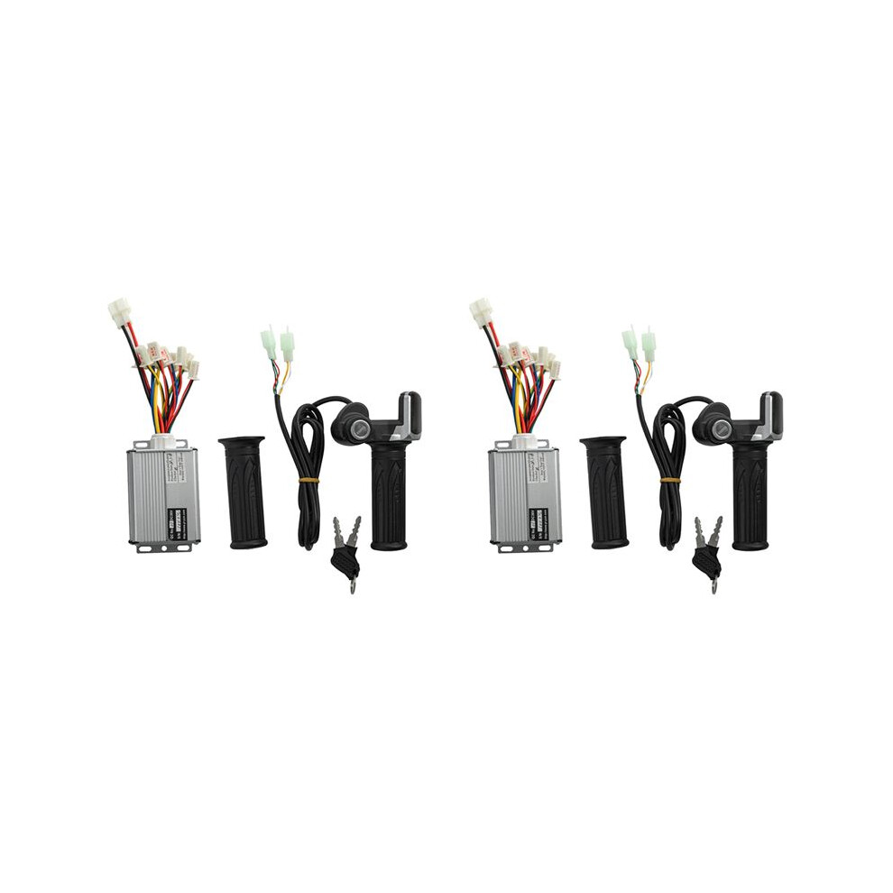 2X 48V 1000W Electric Scooter Brushed Controller Motor+Throttle Twist Grip Kit For Electric Scooter Bicycle E-Bike Black/Red/Dark 6031015839464