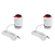 2X 230V Normally Closed NC M30x1.5mm Electric Thermal Actuator for Underfloor Heating TRV Thermostatic Radiator Valve