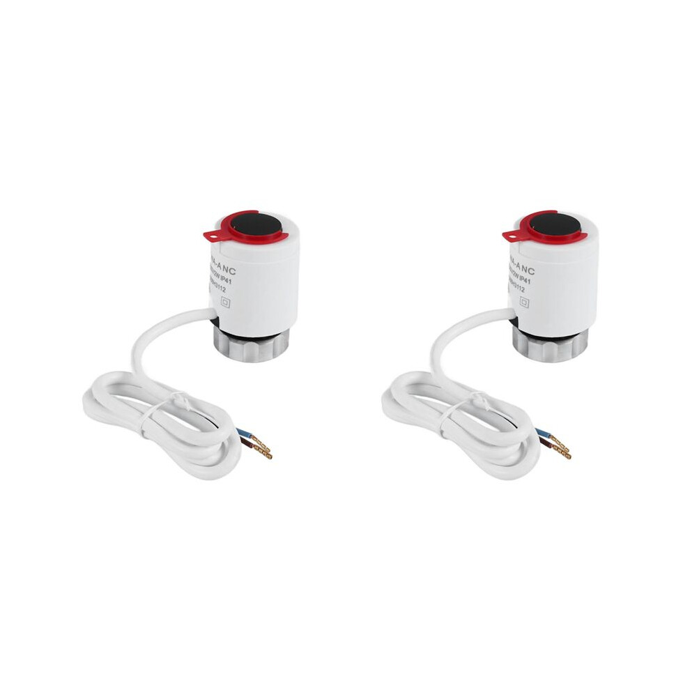 2X 230V Normally Closed Nc M30x1.5mm Electric Thermal Actuator For Underfloor Heating Trv Thermostatic Radiator Valve 6031643798522