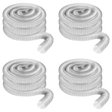 4pcs 2Inch OD 50mm Clear PVC Dust Collection Hose for Use with Dust Collectors with . Ideal for Shop Vacuums