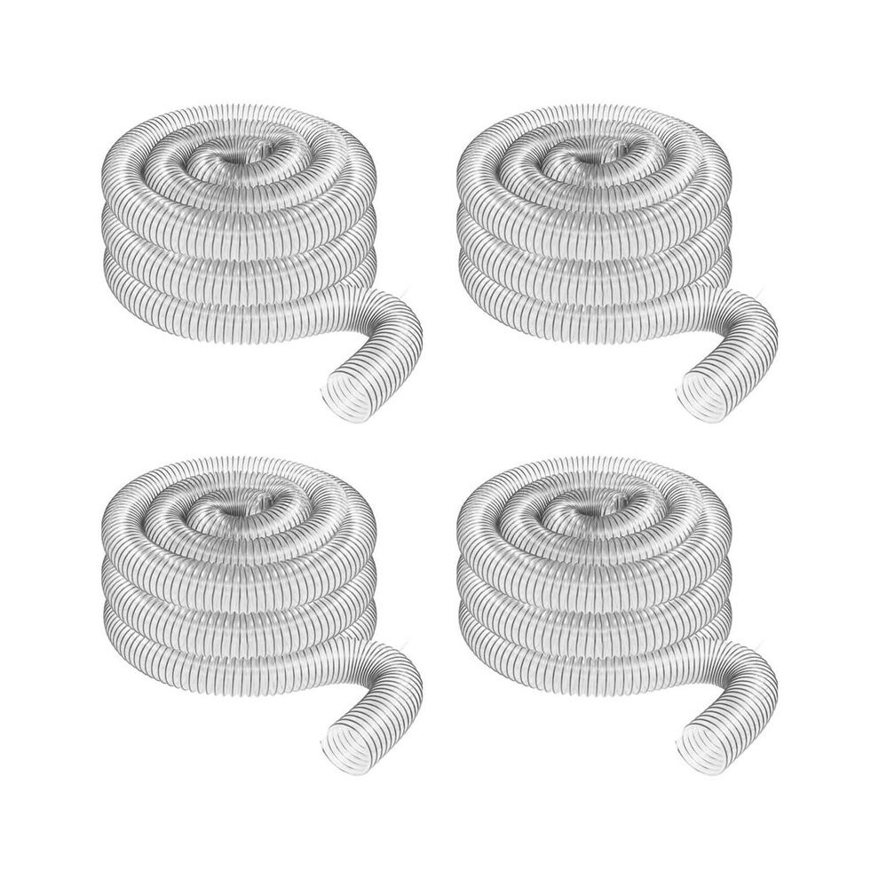 4Pcs 2Inch Od 50Mm Clear Pvc Dust Collection Hose For Use With Dust Collectors With Ideal For Shop Vacuums 4713238283041