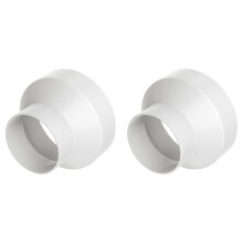 2X 6 auf 4 Zoll Kanalreduzierer, Kanaladapter 6 auf 4 PVC-Reduzierstück, Kanalvergrößerer/-Reduzierer für Grow Tent HVAC-Belüftungssystem