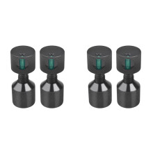 4x Conjunto de Pinos de Dois Furos 1-1/8 Pol. Alumínio 6061 Pino de Alinhamento de Flange de 2 Furos com Nível Preto