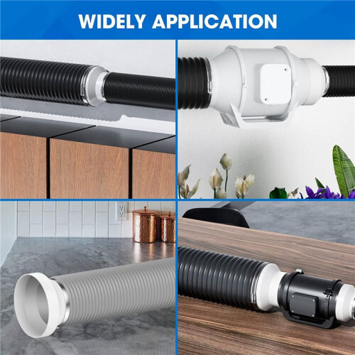 2X Redutor de Duto de 6 A 4 Polegadas, Adaptador de Duto 6 A 4 Redutor de PVC, Aumento/Redutor de Duto para Sistema de Ventilação HVAC de Barraca de 1