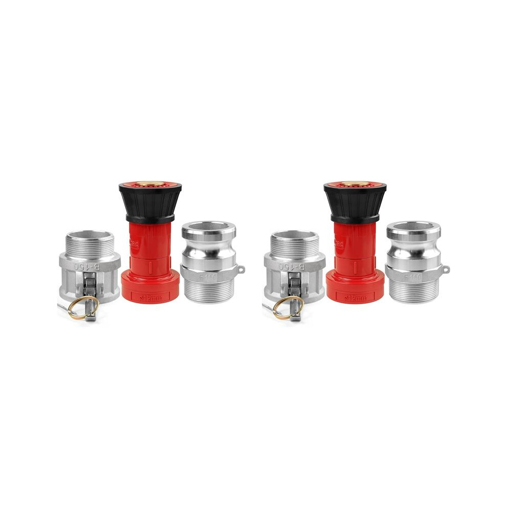 2X Fire Hose Nozzle,1-1/2Inch Npsh Heavyduty Industrial Fire Hose Constant Flow Fog Nozzle With 1.5Inch Camlock Fitting 4712663931176