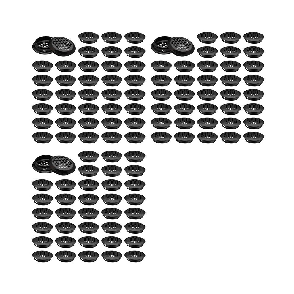 Air Vent Louver, 150Pcs 35Mm Stainless Steel Round Mesh Hole Circular Soffit Vent For Wardrobe Drawer Bookcase Kitchen 6032455320925