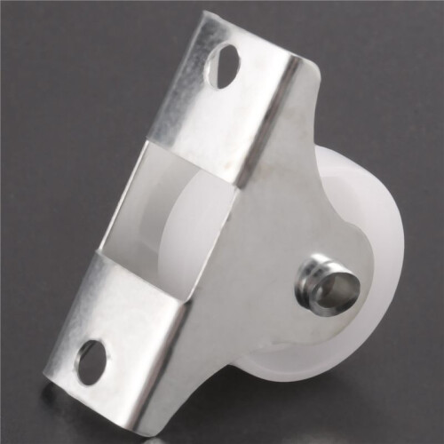 4 Pcs White Plastic 25mm Diameter Furniture Replacement Caster Wheel