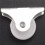 4 Pcs White Plastic 25mm Diameter Furniture Replacement Caster Wheel 6