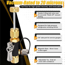 2X HVAC Valve Core Removal Tool, 1/4 Inch Vacuum-Rated Valve Core Removal Tool,Works with All Refrigerants,HVAC Tools