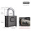 2X Heavy Duty Combination Padlock, Outdoor Padlock, Mechanical Combination Lock for Lockers,Gates(Black) 6