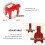 10X  Valve Locking, Adjustable  Valve Locking Device, Small, for 1/2Inch-2-1/2Inch Outer Pipe Diameter, Red 3