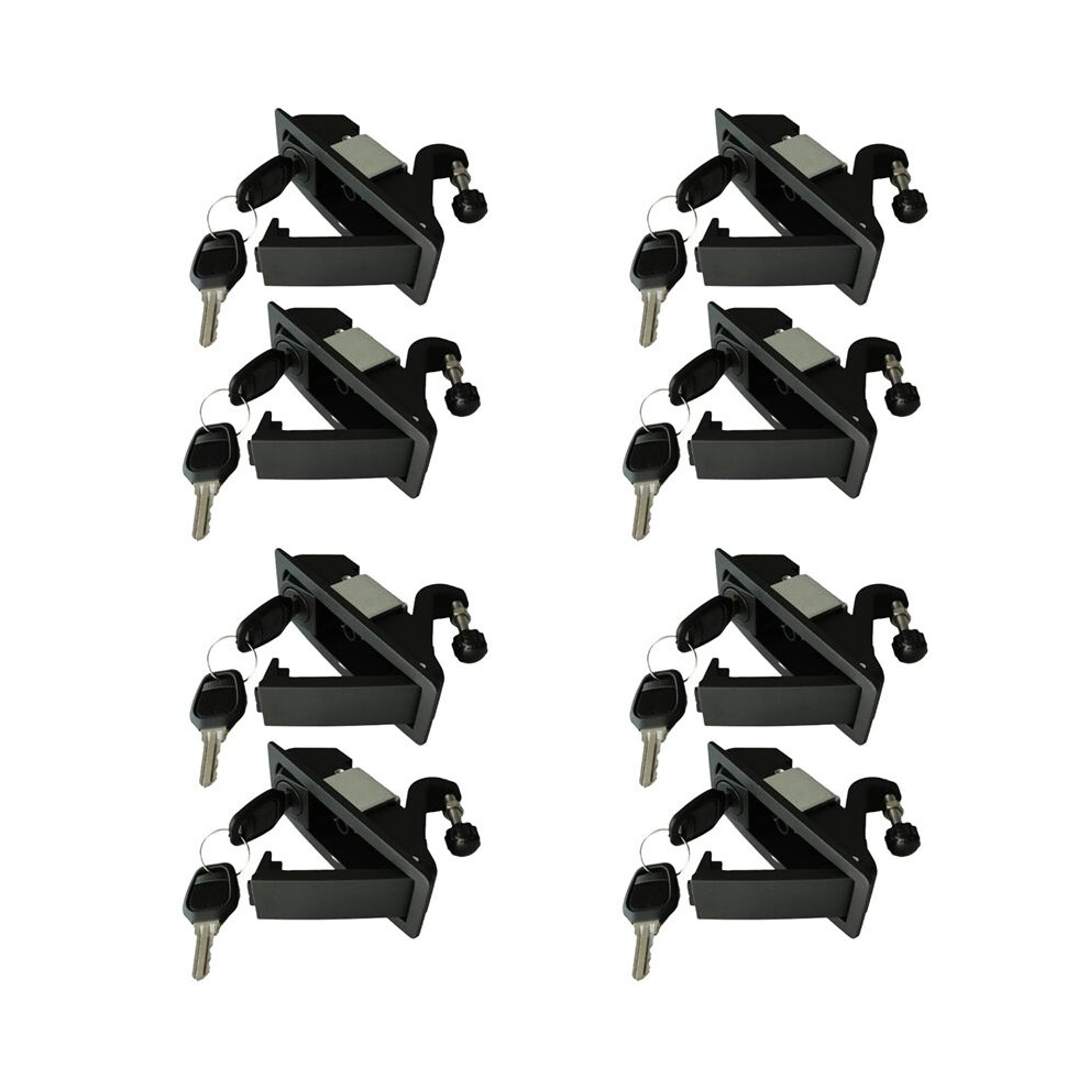 8Pcs Compression Lock Trigger Lock Zinc Alloy Adjustable Lever Hand Operated Compression Flush Black 4712411514507