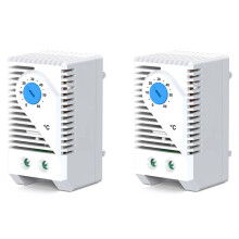 2X Controlador de Temperatura Interruptor Mecánico NO NC 0-60 Termostato de Gabinete y Control de Humedad CA 250 V 10 A KTS011