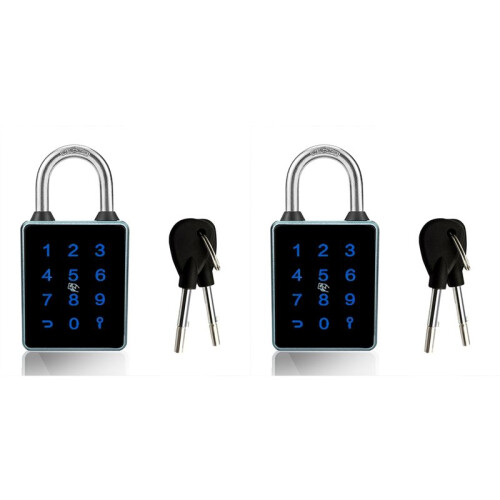 2X TTLock Password  Padlock Touch Screen RFID IC Card Key Home Security Waterproof Cabinet Electronic Padlock