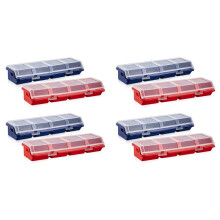 8 Pcs Screw Organizers and Storage Bins with Locks Plastic Hardware Organizer Box with Compartment Bolt Organizer