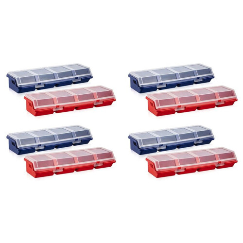 8 Pcs Screw Organizers and Storage Bins with Locks Plastic Hardware Organizer Box with Compartment Bolt Organizer