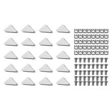 2020 alluminio Connector Set,20 pz angolo staffa,40 pz M5 x 10mm tasselli scorrevoli,40 pz M5x10mm esagono incassato Vite bullone per 6 mm slot