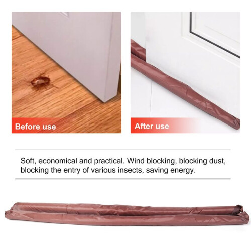 Twin Door Draft Dodger Guard Stopper  Saving Protector Doorstop Home Decor
