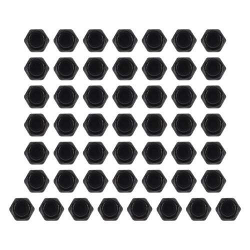 M2 Zinc Plated Nylock Nylon Insert Hex Lock Nuts Black 50pcs