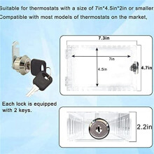 3X Thermostat Lock Box Universal Thermostat Cover with Lock Box Guard with Key for Thermostat Wall Home