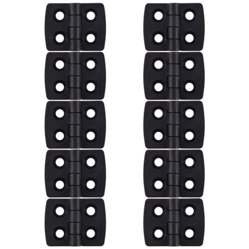 10 pezzi cerniere rinforzate in plastica nera da 40 mm x 30 mm