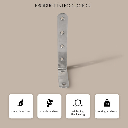 125x75mm L Shape Stainless Steel Shelf Corner Brace Angle Bracket 2