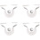 4 Pcs White Plastic 25mm Diameter Furniture Replacement Caster Wheel 1