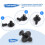 20 Pcs 8mm Hole Push in Expanding Screw Panel Clips Plastic Rivet Black 2