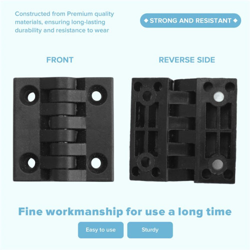 Hinge for barrier,  bearing, plastic, robust, 40 x 40 mm 2