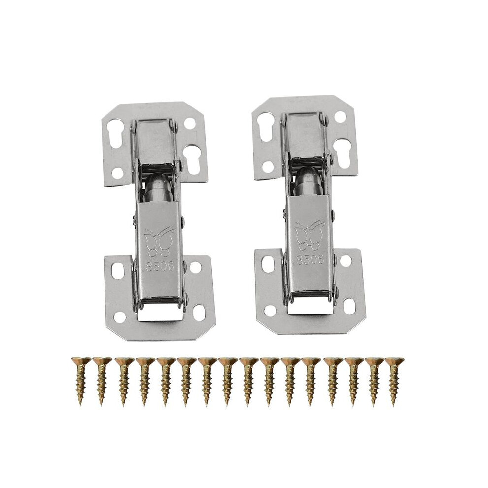 2Pcs Soft Close Kitchen Cupboard Cabinet Wardrobe 90Degree Door Hinges & Screws 6031282583862