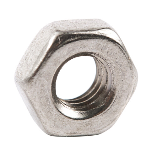 100Pcs M3 3mm Female Thread Hex Metal Nut Fastener Silver Tone 1