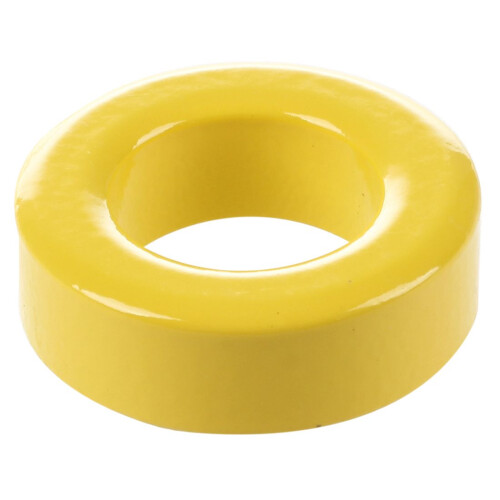 2 Pcs 33mm x 19mm x 11mm Yellow White Iron Core Ferrite Rings Toroid 2