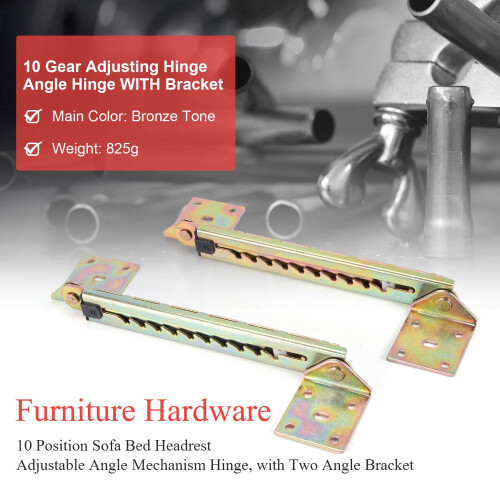 1 Pair Angle Lifting Rod Desk 10 Gear Adjusting Hinge Angle Hinge WITH Bracket 1