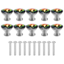 10 PeçAs 30Mm BotõEs de Cristal Coloridos Puxadores de ArmáRio de Vidro Puxadores para Gaveta de ArmáRio DoméStico e CôModa