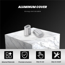 120x Aluminum Crimping Loop Sleeve for 2mm Diameter Wire Rope and Cable