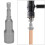 2Pcs Power Wing Nut Driver Set,Slot Wing Nuts Drill Bit Socket Wrenches Tools Set,1/4inch Hex Shank Drills Bits for Panel Nuts Screws Eye C Hook Bolt 3