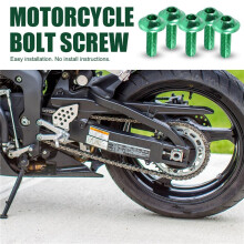20 St GröN Aluminiumlegering Motorcykel Sexkantsskruvar M6