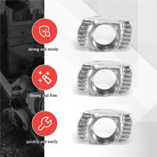 100 pcs M5 Ecrou de marteau Connecteur en aluminium en acier au carbone T Attache Ecrou coulissant