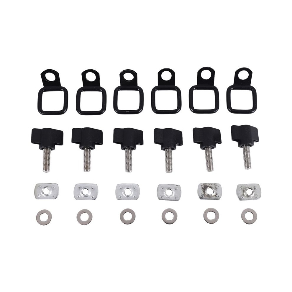 Hardtop Quick Removal Thumb Screw D-Rings Kit For Cj Yj Tj Jk Jku 6031820729387