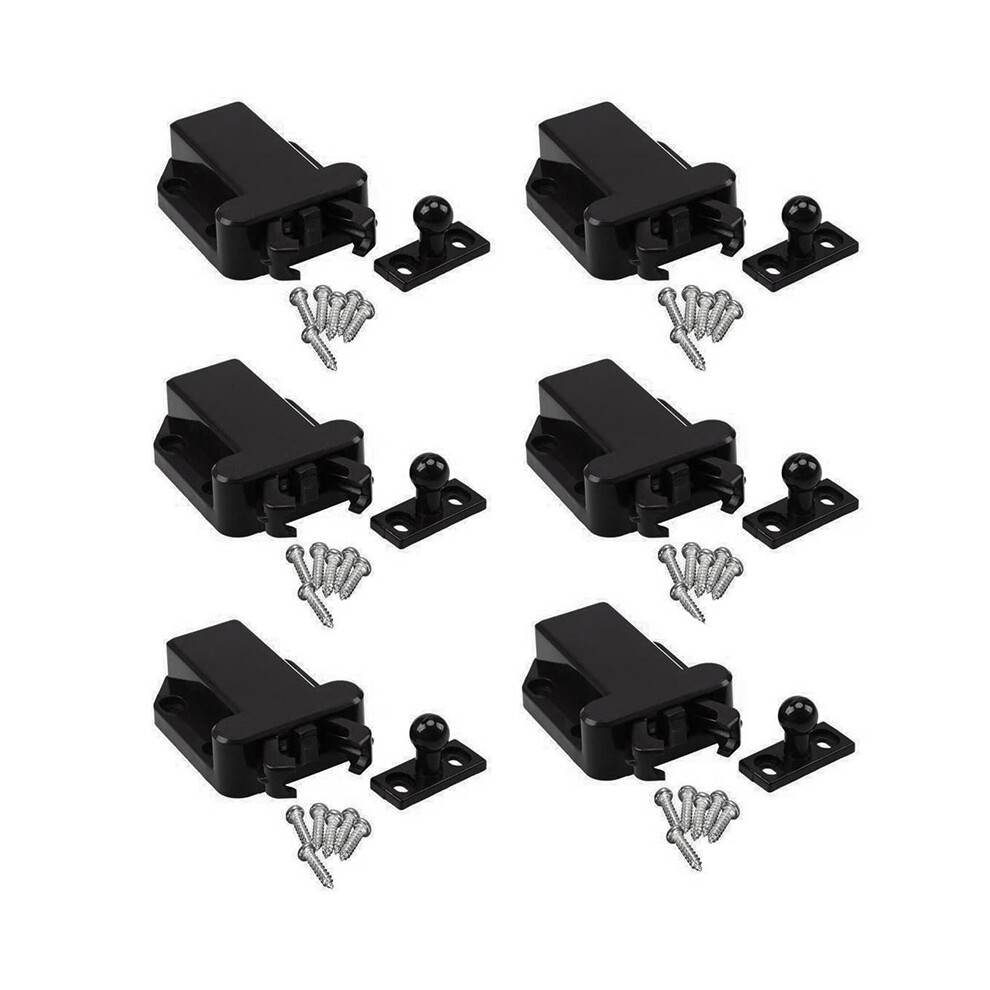 6-Pack Non-Magnetic Push To Open Catch Lock Drawer Cabinet Catch Press Cupboard Bedroom 6032462136502