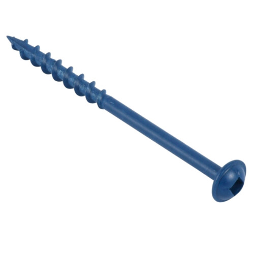 Parafusos de Furo de Bolso com Cabeça de Arruela Grossa Azul de 2-1/2 Polegadas, 200 Unidades 2