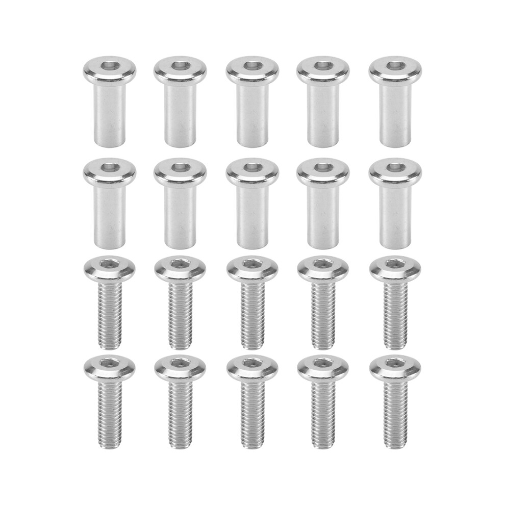 Photos - Nail / Screw / Fastener Zandona 20 Pcs Screw Post Fit for 5/16Inch Hole Dia Male M6X20mm Female M6X18mm Belt Buckle Binding Bolts Leather Fastener (8mm)
