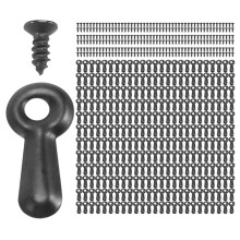 300 ElementóW ZłąCznych do Obracania Obrazu SprzęT do Ramek na ZdjęCia i 300 śRub do RęKodziełA, Zawieszania, Rysowania, Czerni