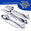 6 PCS Knife Spoon Fork Kitchen Cabinet Closet Drawer Pull Handles Knobs 3-Inch Center to Center (Silver) 3