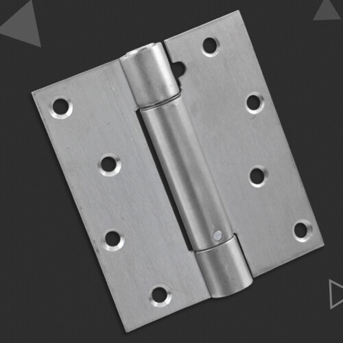 Self Closing Door Hinge, 2 Pack 4 Inch Heavy Duty Square Stainless Steel Mortise Spring Automatic Closer Hinge Hardware