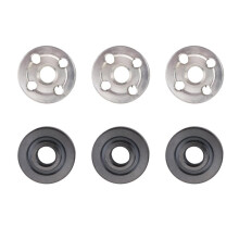 6Pcs Lock Nuts Flange for  9523 Nut Inner Outer Kit Angle Grinder Tool 2 Specifications-Toothless, Toothed