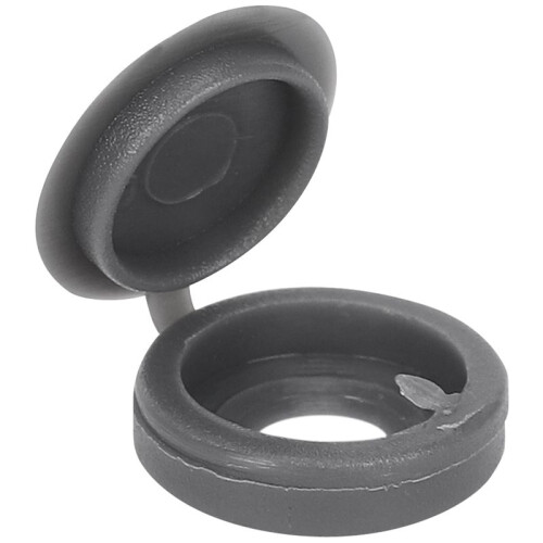 200 Pcs Screw Cap Plastic Hinged Screw  Covers Screw Cover Caps Snap- Replacement Screw Decorative Covers (Grey)