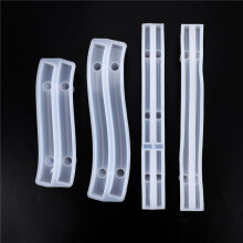 4 Set Tray Handle Resin Mold, Silicone Epoxy Casting Mold for DIY Cabinet Door Handles, Drawer Bar Pulls, Afrt Crafts
