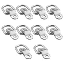 10 Packung D Ring Zurrgurte, 1/4 Zoll Hochleistungs Zurrgurte D Ringe Ankerzurr Ring für Lasten auf Booten, AnhäNger LKW RV