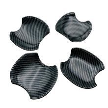 for 2020 2021 Door Handle Bowl Sticker Cap Carbon Fiber Pattern ABS Car Accessories